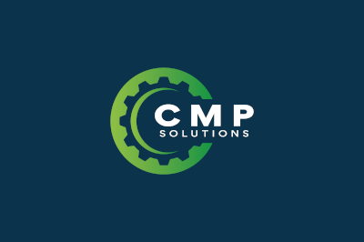 CMP solutions logo on a dark blue background